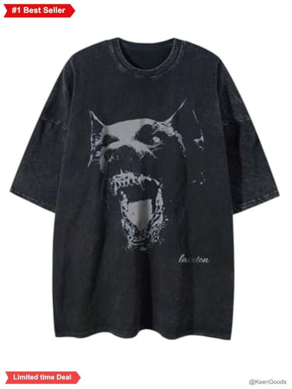 Oversized Vintage Graphic Tee Cotton Short Sleeve Crewneck T-Shirt